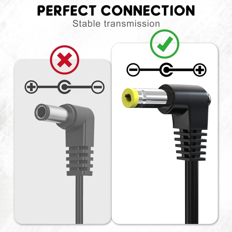BOEEA سلك طاقة محول AC/DC بجهد 9.5 فولت لبيانو كاسيو لوحة المفاتيح LK-135 WK-225 CTK-2500 CTK-2400 CTK-2550 CTK-1100 WK-220 LK-165 CTK-2090 SA-76 SA-46 شاحن لوحة المفاتيح بديل - غير مناسب لـ 9 فولت - Image 2